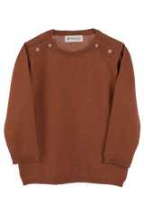 Carey Pullover is made for kids using 100% soft organic Merino wool.