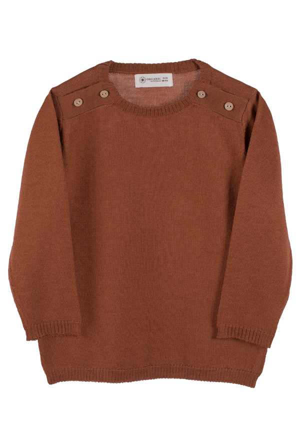 Carey Pullover is made for kids using 100% soft organic Merino wool.