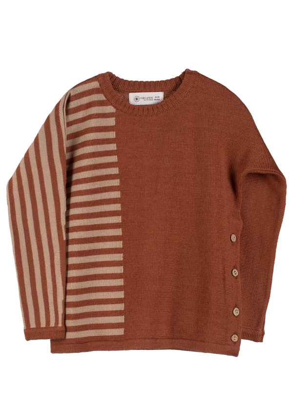 Neal Pullover for kids using 100% soft organic Merino wool.