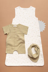 Baby sleeping bag adjustable Play of Colors Sienna organic muslin
