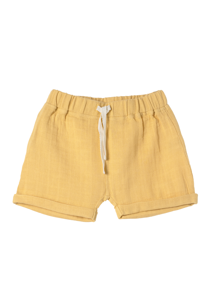 Jimmy shorts Play of Colors Sun-ochre organic muslin