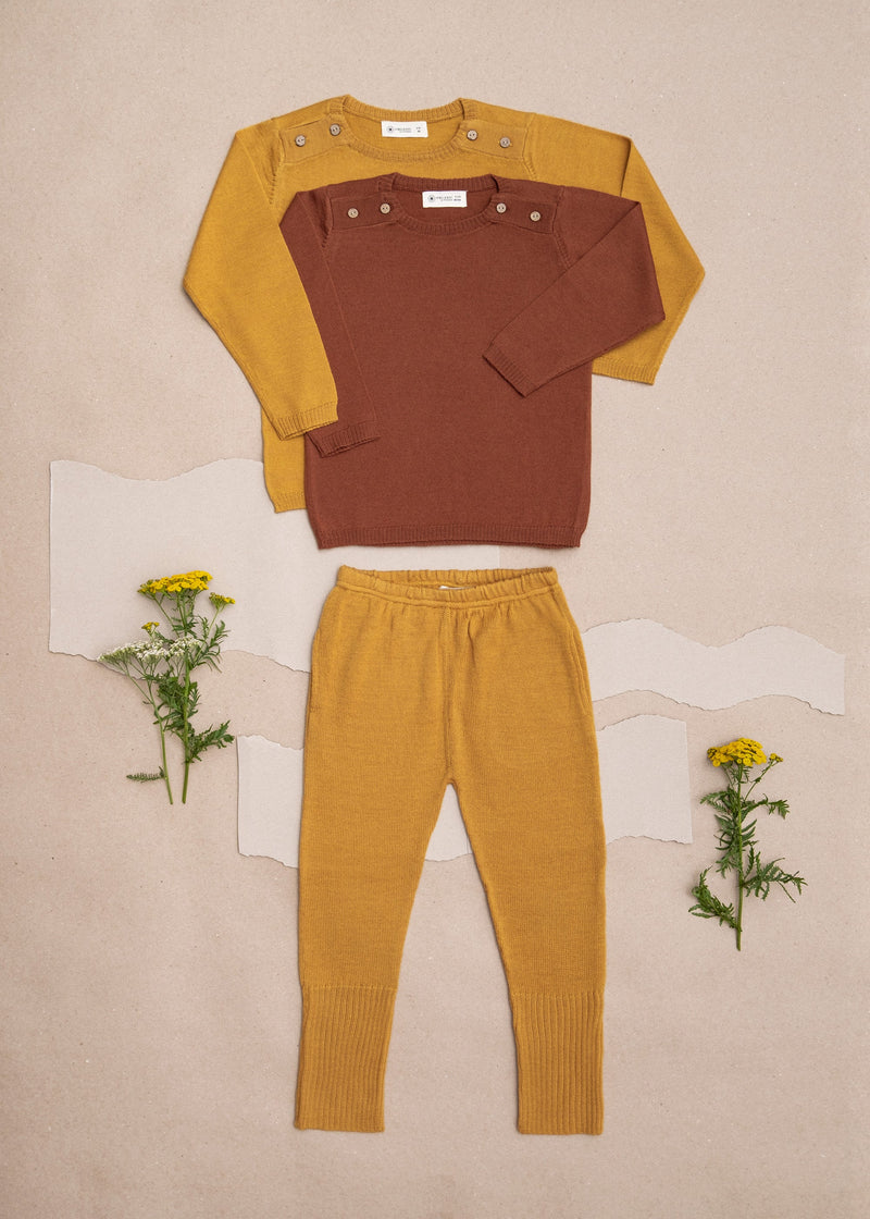 Carey Pullover is made for kids using 100% soft organic Merino wool.