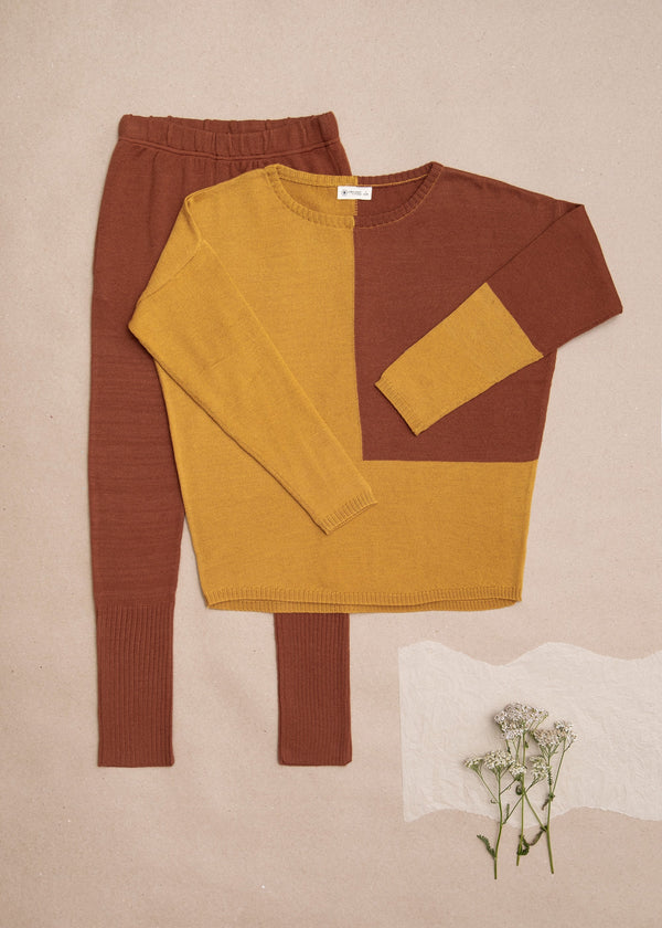 Dara Pullover is made from 100% soft organic Merino wool.