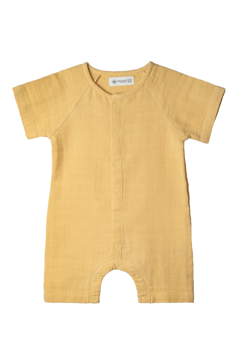 Playsuit short Play of Colors Sun-Ochre organic muslin