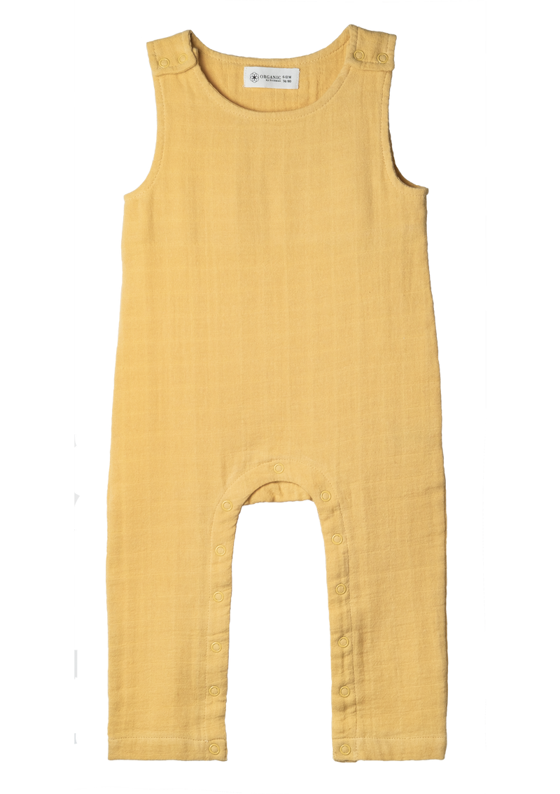 Playsuit sleeveless Play of Colors Sun-Ochre organic muslin