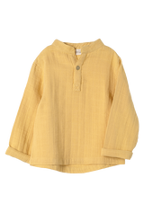 Long sleeve shirt Play of Colors Sun-Ochre organic muslin