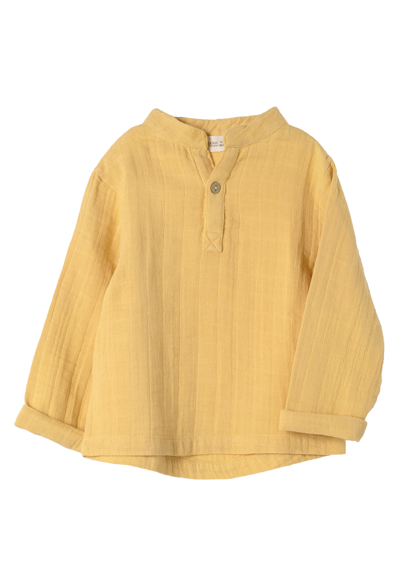 Long sleeve shirt Play of Colors Sun-Ochre organic muslin