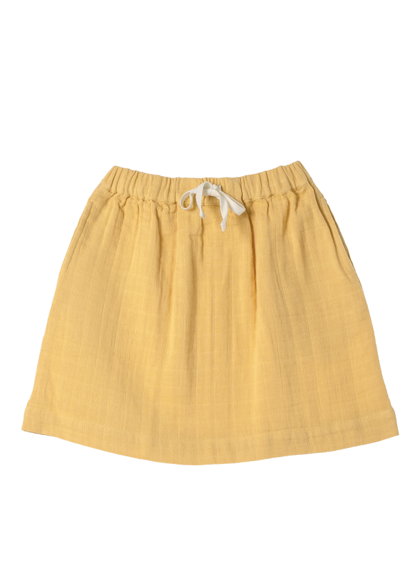 Skirt Play of Colors Sun-Ochre organic muslin