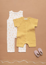 Playsuit short Play of Colors Sun-Ochre organic muslin
