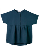 Tunic shirt Play of Colors Petrol-blue - woman