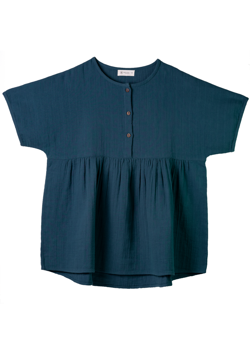 Tunic shirt Play of Colors Petrol-blue - woman