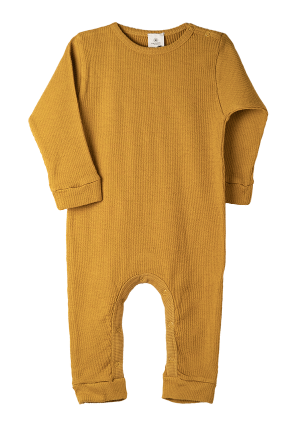 Overall play-suit organic Merino Sun-Ochre 100% Organic Merino wool, GOTS