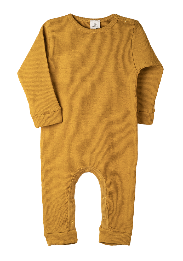 Overall play-suit organic Merino Sun-Ochre 100% Organic Merino wool, GOTS