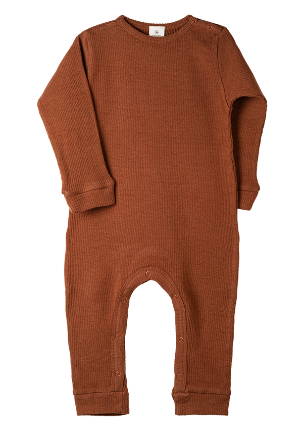 Overall play-suit organic Merino Terra-Rust 100% Organic Merino wool, GOTS
