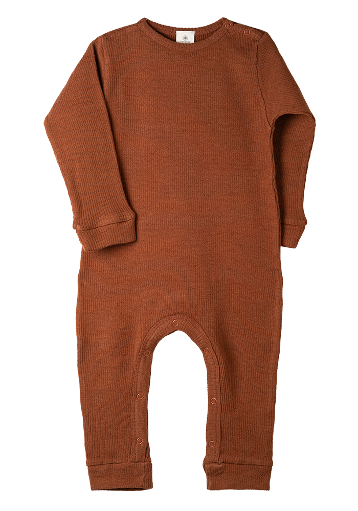 Overall play-suit organic Merino Terra-Rust 100% Organic Merino wool, GOTS