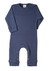 Overall play-suit organic Merino Stone-blue 100% Organic Merino wool, GOTS