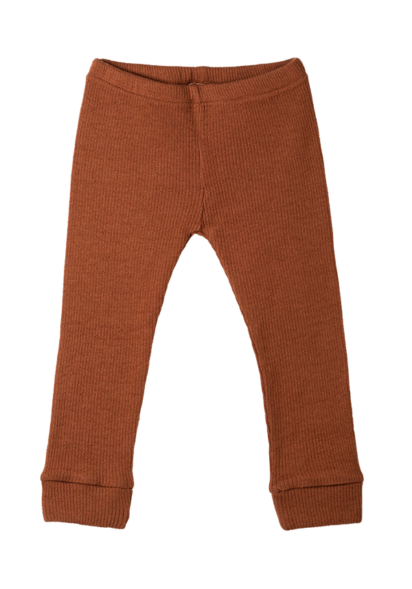 Leggings organic Merino Terra-Rust 100% Organic Merino wool, GOTS