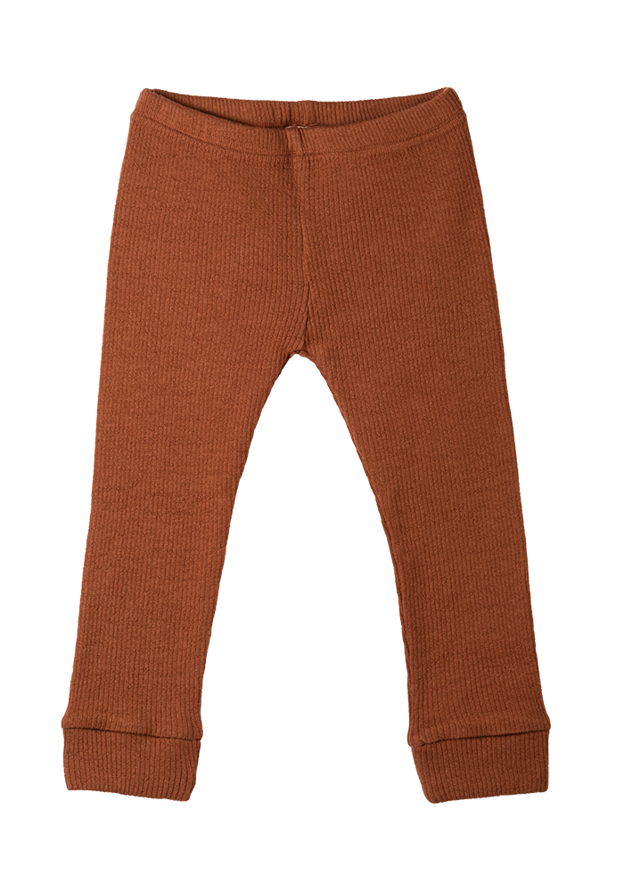 Leggings organic Merino Terra-Rust 100% Organic Merino wool, GOTS