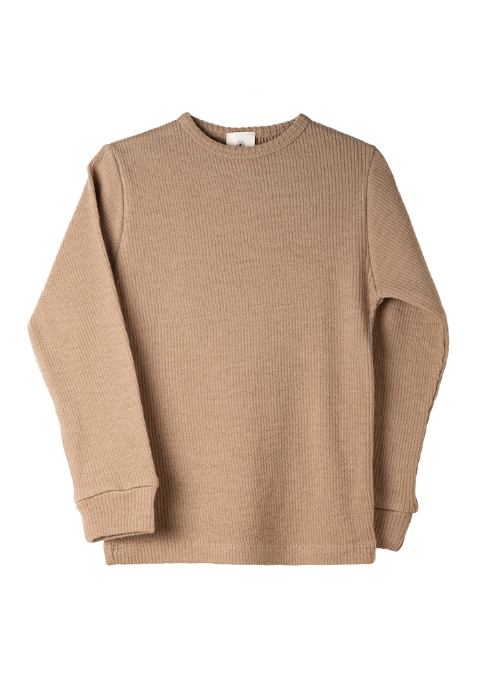 Shirt LS organic Merino Natur-Beige 100% Organic Merino wool, GOTS