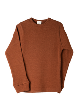 Shirt LS organic Merino Terra-Rust 100% Organic Merino wool, GOTS